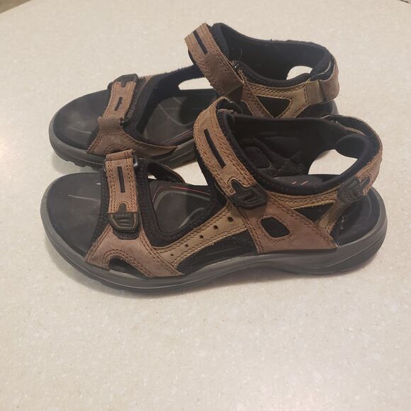 Ecco Women's Yucatan Sandal Size 38 Brown Adjustable Sport Outdoor Water Shoes - Picture 4 of 7